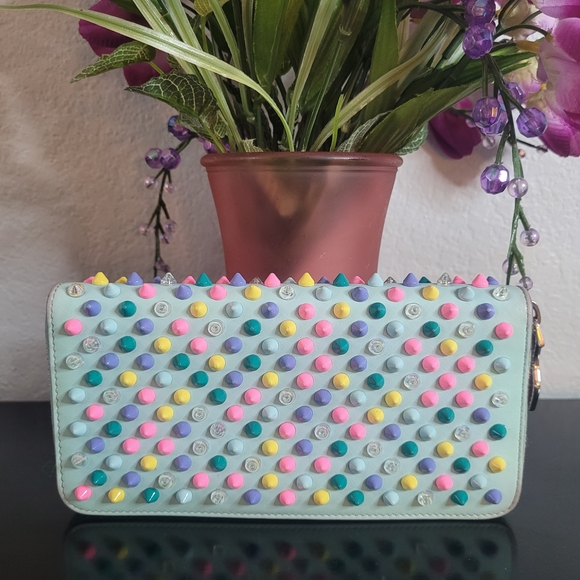 Christian Louboutin Panettone Multicolor Studded Long Wallet - Picture 4 of 12